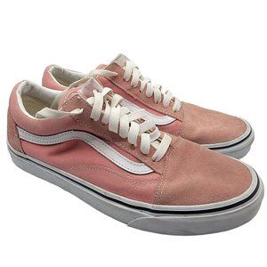 Vans Old Skool Womens Size 9.5 Pink Low Top Lace Up Casual Sneaker Shoes